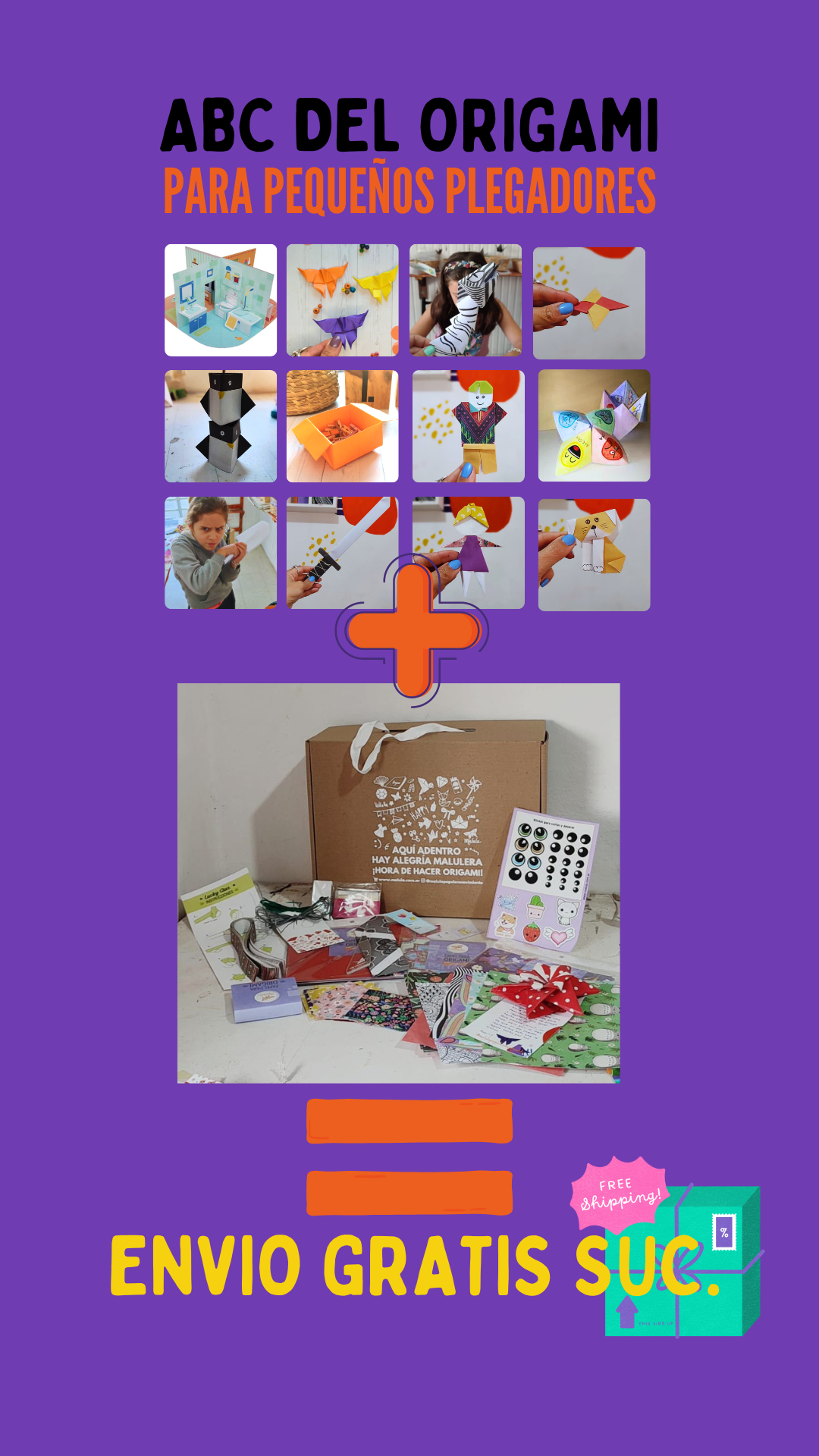 Combo Curso ABC DEL ORIGAMI PARA PEQUEÑOS PLEGADORES + Valija =Envió gratis Suc